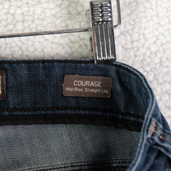 34 Heritage Jeans Mens 32X28 Blue Stone Wash Courage Mid Rise Straight Stretch - Picture 10 of 12